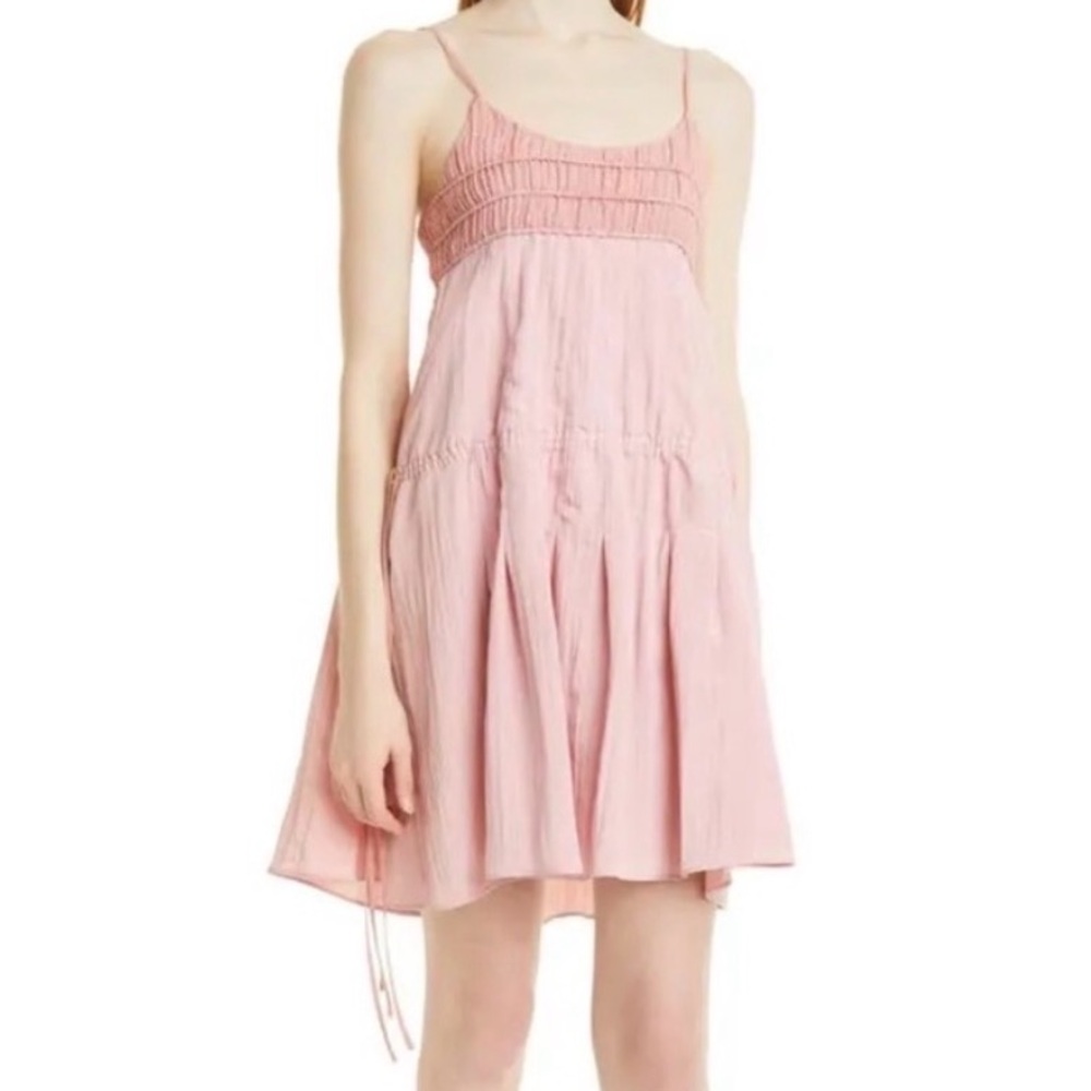 Rebecca Taylor pink silk sleeveless dress